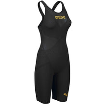 Load image into Gallery viewer, WOMEN'S POWERSKIN CARBON GLIDE OPEN BACK - BLACK/GOLD - OntarioSwimHub