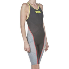 Load image into Gallery viewer, WOMEN'S POWERSKIN CARBON ULTRA OPEN BACK - DARK GREY/FLUO YELLOW - FINAL SALE