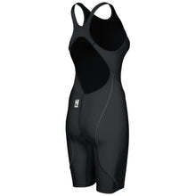 Load image into Gallery viewer, arena Race Suit for Women in Black - Women’s Powerskin ST 2.0 Full Body Short Leg Open Back Kneeskin back right