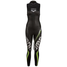 Load image into Gallery viewer, WOMEN'S SLEEVELESS CARBON TRIWETSUIT - BLACK