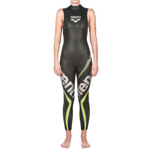 Load image into Gallery viewer, WOMEN'S SLEEVELESS CARBON TRIWETSUIT - BLACK