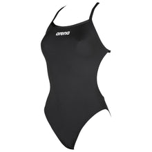 Load image into Gallery viewer, arena-womens-solid-light-tech-high-leg-one-piece-swimsuit-black-white-2a593-55-ontario-swim-hub-1