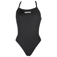 Load image into Gallery viewer, arena-womens-solid-light-tech-high-leg-one-piece-swimsuit-black-white-2a593-55-ontario-swim-hub-2