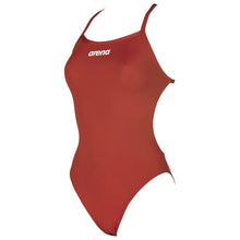 Load image into Gallery viewer, arena-womens-solid-light-tech-high-leg-one-piece-swimsuit-red-white-2a243-45-ontario-swim-hub-1