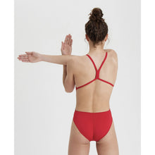 Load image into Gallery viewer, arena-womens-solid-light-tech-high-leg-one-piece-swimsuit-red-white-2a243-45-ontario-swim-hub-5
