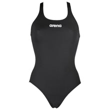 Load image into Gallery viewer, arena-womens-solid-swim-pro-one-piece-swimsuit-black-white-2a595-55-ontario-swim-hub-2