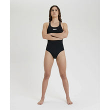 Load image into Gallery viewer, arena-womens-solid-swim-pro-one-piece-swimsuit-black-white-2a595-55-ontario-swim-hub-6