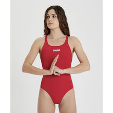 Load image into Gallery viewer, arena-womens-solid-swim-pro-one-piece-swimsuit-red-white-2a242-45-ontario-swim-hub-4