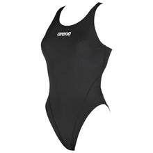 Load image into Gallery viewer, arena-womens-solid-swim-tech-high-one-piece-swimsuit-black-white-2a594-55-ontario-swim-hub-1