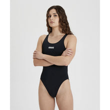 Load image into Gallery viewer, arena-womens-solid-swim-tech-high-one-piece-swimsuit-black-white-2a594-55-ontario-swim-hub-4