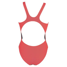 Load image into Gallery viewer, arena-womens-solid-swim-tech-high-one-piece-swimsuit-fluo-red-2a241-405-ontario-swim-hub-4