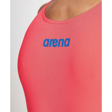 Load image into Gallery viewer, arena-womens-solid-swim-tech-high-one-piece-swimsuit-fluo-red-2a241-405-ontario-swim-hub-8