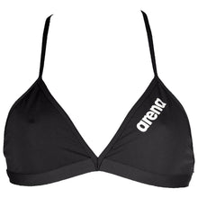 Load image into Gallery viewer, WOMEN'S SOLID TIE BACK BIKINI TOP - BLACK