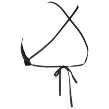 Load image into Gallery viewer, WOMEN'S SOLID TIE BACK BIKINI TOP - BLACK