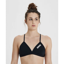 Load image into Gallery viewer, WOMEN'S SOLID TIE BACK BIKINI TOP - BLACK