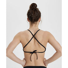 Load image into Gallery viewer, WOMEN'S SOLID TIE BACK BIKINI TOP - BLACK