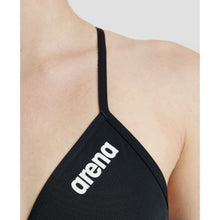 Load image into Gallery viewer, WOMEN'S SOLID TIE BACK BIKINI TOP - BLACK