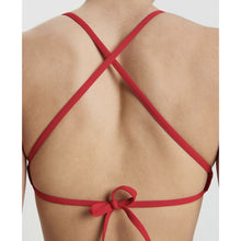 Load image into Gallery viewer, WOMEN'S SOLID TIE BACK BIKINI TOP - RED