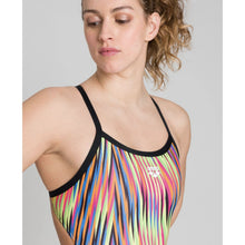 Load image into Gallery viewer, arena-womens-speed-stripes-challenge-back-one-piece-swimsuit-black-multi-orange-003480-505-ontario-swim-hub-7