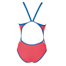 Load image into Gallery viewer, ONLY SIZE 32 - WOMEN'S TEAM STRIPE SUPERFLY BACK - FLUO RED - OntarioSwimHub