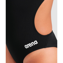 Load image into Gallery viewer, arena-womens-team-swimsuit-challenge-solid-black-white-004766-550-ontario-swim-hub-8
