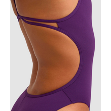 Load image into Gallery viewer, arena-womens-team-swimsuit-lace-back-solid-plum-white-004651-911-ontario-swim-hub-9