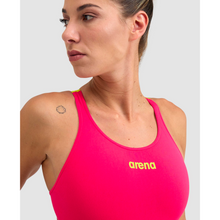 Load image into Gallery viewer, arena-womens-team-swimsuit-swim-tech-solid-freak-rose-soft-green-004763-960-ontario-swim-hub-8