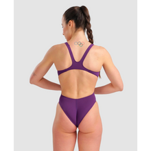 Load image into Gallery viewer, arena-womens-team-swimsuit-swim-tech-solid-plum-white-004763-911-ontario-swim-hub-6