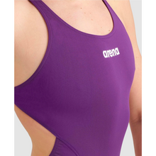 Load image into Gallery viewer, arena-womens-team-swimsuit-swim-tech-solid-plum-white-004763-911-ontario-swim-hub-8