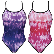Load image into Gallery viewer, arena-womens-tiedye-stripes-reversible-challenge-back-one-piece-swimsuit-freak-rose-reflexion-multi-004379-900-ontario-swim-hub-2