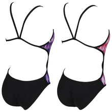 Load image into Gallery viewer, arena-womens-tiedye-stripes-reversible-challenge-back-one-piece-swimsuit-freak-rose-reflexion-multi-004379-900-ontario-swim-hub-3