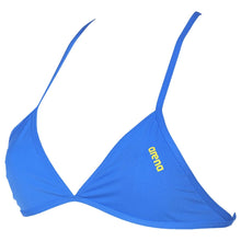 Load image into Gallery viewer, WOMEN'S TRIANGLE FEEL BIKINI TOP - PIX BLUE/YELLOW STAR