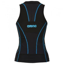 Load image into Gallery viewer, WOMEN'S TRIATHLON TOP ST - BLACK/TURQUOISE