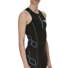 Load image into Gallery viewer, WOMEN'S TRIATHLON TOP ST - BLACK/TURQUOISE