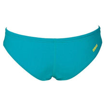 Load image into Gallery viewer, WOMEN'S UNIQUE BRIEF BIKINI BOTTOM - PERSIAN GREEN/YELLOW STAR