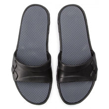 Load image into Gallery viewer, WOMEN'S WATERGRIP SLIDES - BLACK/DARK GREY