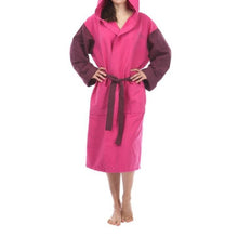 Load image into Gallery viewer, arena-zeal-bathrobe-fresia-rose-red-wine-women