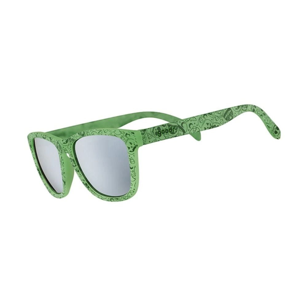 Goodr Vincent's Absinthe Night Terrors Green Mirrored Polarized Sunglasses