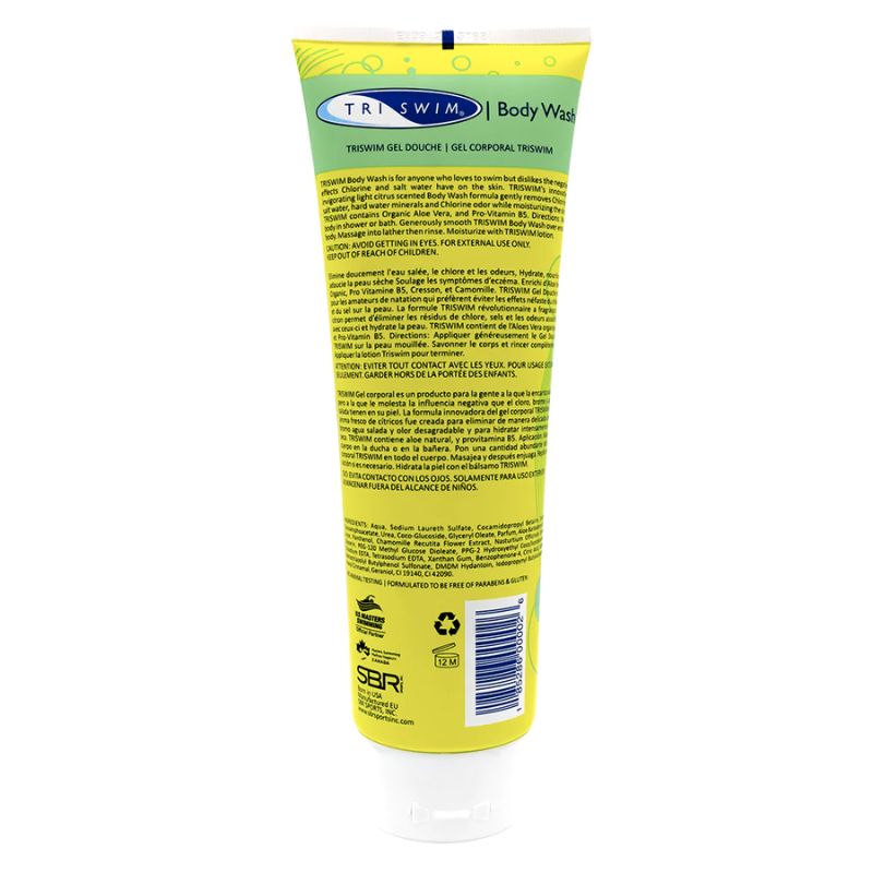 TRISWIM CHLORINE REMOVAL BODY WASH - SHOWER GEL - 251ML