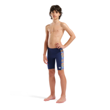 Load image into Gallery viewer, arena-boys-swim-jammer-draft-navy-orange-multi-010747-750-ontario-swim-hub-7
