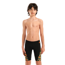 Load image into Gallery viewer, arena-boys-swim-jammer-print-black-orange-multi-010753-530-ontario-swim-hub-5
