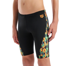 Load image into Gallery viewer, arena-boys-swim-jammer-print-black-orange-multi-010753-530-ontario-swim-hub-8
