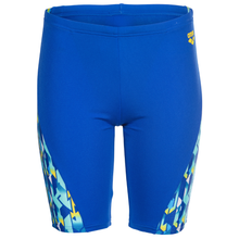 Load image into Gallery viewer, arena-boys-swim-jammer-print-neon-blue-yellow-010753-850-ontario-swim-hub-2
