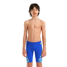 Load image into Gallery viewer, arena-boys-swim-jammer-print-neon-blue-yellow-010753-850-ontario-swim-hub-5
