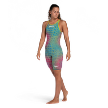 Load image into Gallery viewer,     arena-caimano-special-edition-womens-open-back-powerskin-carbon-air2-kneeskin-aurora-caimano-006341-303-ontario-swim-hub-3
