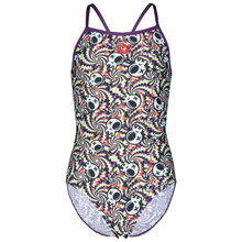 Load image into Gallery viewer, arena-girls-fun-skulls-lightdrop-back-swimsuit-multi-black-plum-010284-590-ontario-swim-hub-2
