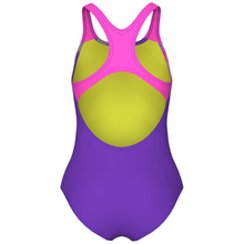 Load image into Gallery viewer, arena-girls-light-tricks-swimsuit-swim-pro-back-violet-shocking-pink-multi-008309-990-ontario-swim-hub-3
