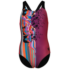 Load image into Gallery viewer, arena-girls-palette-swimsuit-swim-pro-back-multi-shocking-pink-black-007918-905-ontario-swim-hub-1
