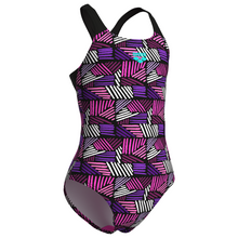 Load image into Gallery viewer, One-piece swimsuit with geometric pattern on a white background
