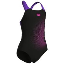 Load image into Gallery viewer, arena-girls-swimsuit-dim-lights-swim-pro-back-black-violet-008104-509-ontario-swim-hub-3
